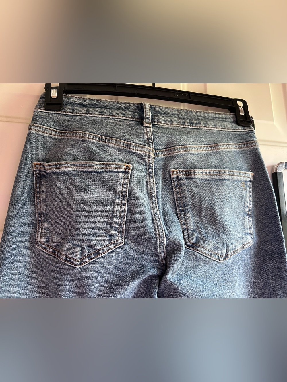 Pilcro Size 25P Wide Leg Jeans High Rise Flap Pockets Stretch NWOT - Picture 4 of 15